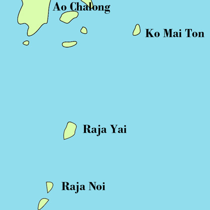Karte Ko Mai Ton Phuket Tagesausfluf